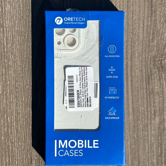 IP 14/15 Plus Heavy Duty, 2 pc Toughness Tempered Glass, Slim White Phone Case - Picture 3 of 5